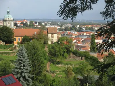 Ein allgemeiner Blick auf Meißen oder ein Stadtblick von der Ferienwohnung aus