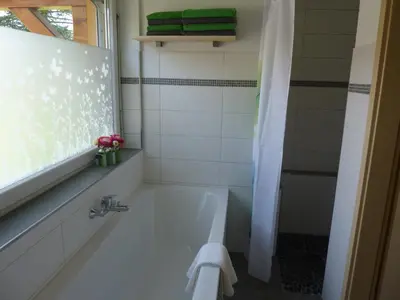 Ein Badezimmer in der Unterkunft Ferienoase Lilienstein
