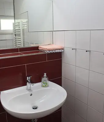 Ein Badezimmer in der Unterkunft Ferienhaus Krawulski