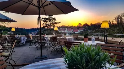 Blick auf den Sonnenuntergang/Sonnenaufgang von des Hotels aus oder aus der Nähe
