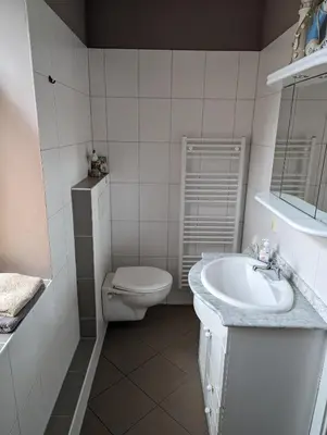 Ein Badezimmer in der Unterkunft Ferienwohnungen Langer