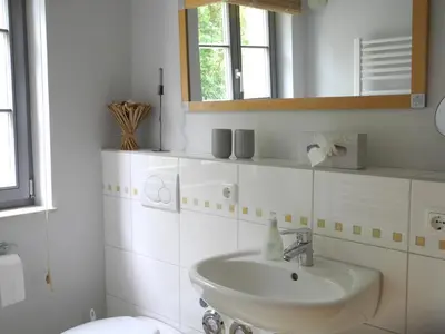 Ein Badezimmer in der Unterkunft Ferienwohnung Geißler