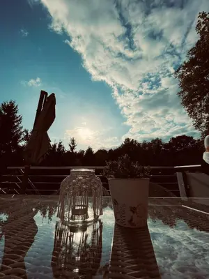 Der Swimmingpool an oder in der Nähe von Ferienhaus Fuxbau