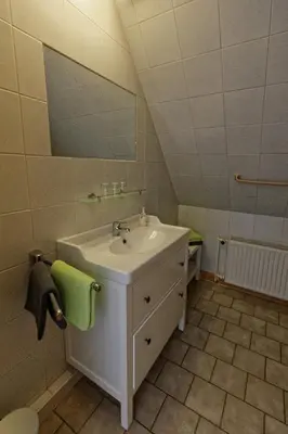 Ein Badezimmer in der Unterkunft Pension Am Kirschberg