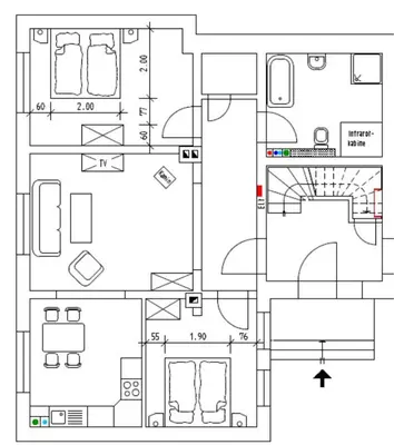 Grundriss der Unterkunft Ferienhof Radlerslust