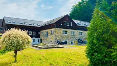 Ein Garten an der Unterkunft Apartments Erbgericht