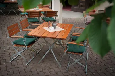 Ein Restaurant oder anderes Speiselokal in der Unterkunft Waldfrieden Waldheim