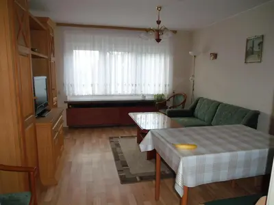Ein Sitzbereich in der Unterkunft Ferienwohnung Wawrok