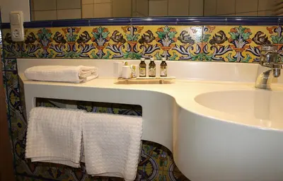 Ein Badezimmer in der Unterkunft Hotel Spanischer Hof