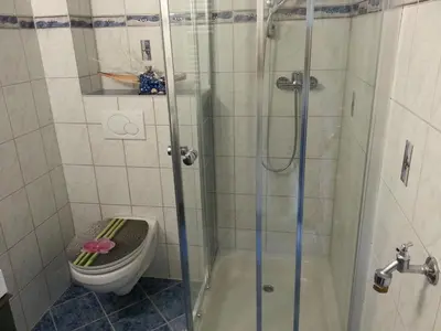 Ein Badezimmer in der Unterkunft Ferienwohnung Schusi Freital
