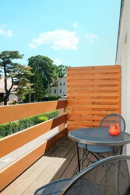 Ein Balkon oder eine Terrasse in der Unterkunft Pension Garni No.11
