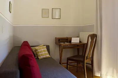 Ein Sitzbereich in der Unterkunft Alte Remise