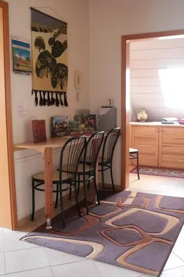 Ein Sitzbereich in der Unterkunft Ferienwohnung Bock im Seenland