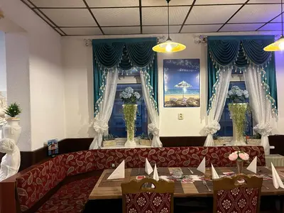 Ein Sitzbereich in der Unterkunft Hotel Restaurant Rhodos