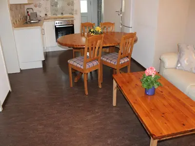Küche/Küchenzeile in der Unterkunft chicke Ferienwohnung in Struppen