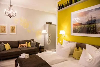 Ein Sitzbereich in der Unterkunft Pirnscher Hof - Hotel Garni