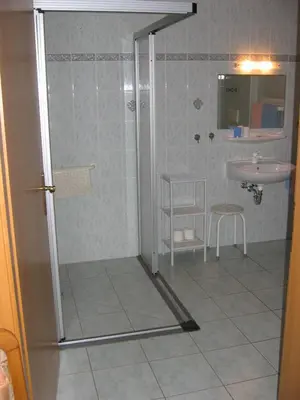 Ein Badezimmer in der Unterkunft Jägerheim Löbsal