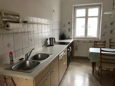 Küche/Küchenzeile in der Unterkunft Ferienwohnungen in Dresden
