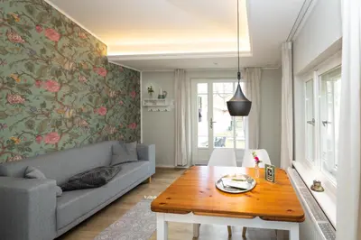 Ein Sitzbereich in der Unterkunft Little Suite Apartments