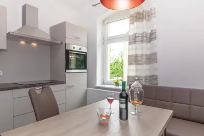 Küche/Küchenzeile in der Unterkunft Ferienapartments Pirna