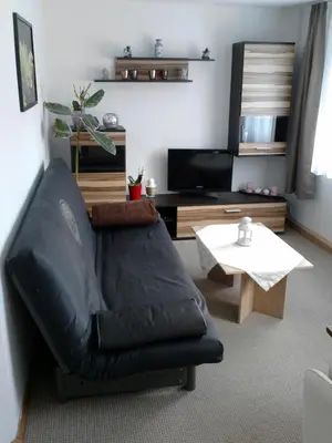 Ein Sitzbereich in der Unterkunft Ferienwohnung Mey