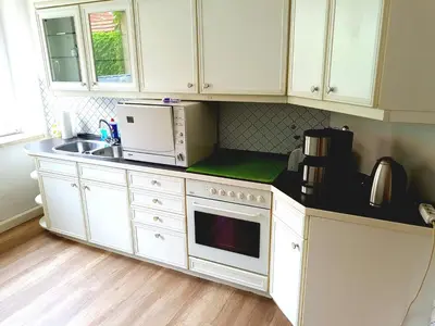Küche/Küchenzeile in der Unterkunft Ferienwohnung 1 Christiansdorf Freiberg