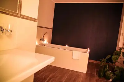 Ein Badezimmer in der Unterkunft Landhotel Sonnenhof