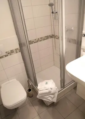 Ein Badezimmer in der Unterkunft Stadtvilla Rosengasse 7