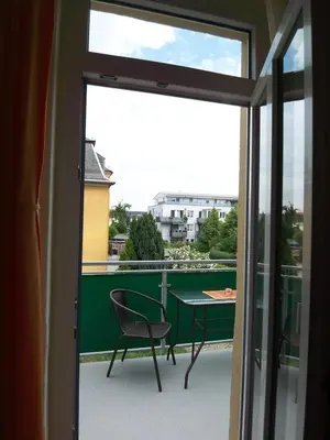 Ein Balkon oder eine Terrasse in der Unterkunft Ambiente an der Elbe, Wohnung OG