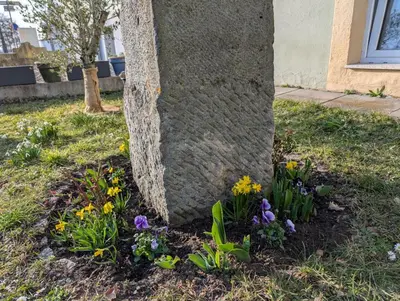 Ein Garten an der Unterkunft Ambiente an der Elbe, Wohnung OG