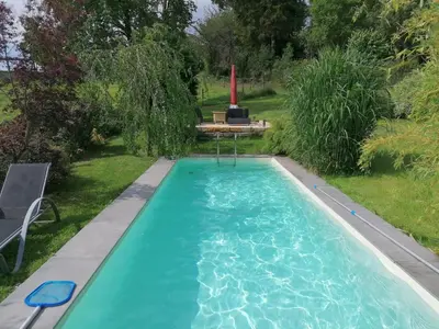 Der Swimmingpool an oder in der Nähe von FEWO im sanierten Fachwerkhaus