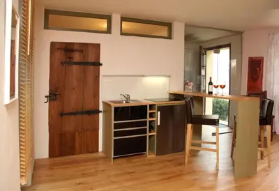 Küche/Küchenzeile in der Unterkunft Altstadt Ferienwohnung Torgau