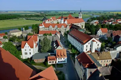 Ein allgemeiner Blick auf Torgau oder ein Stadtblick von der Ferienwohnung aus