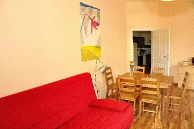 Ein Sitzbereich in der Unterkunft Neustadt -Fewo zentral & günstig L6