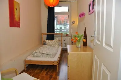 Ein Bett oder Betten in einem Zimmer der Unterkunft Dresden Altstadt/Neustadt 3 Raum Fewo L11