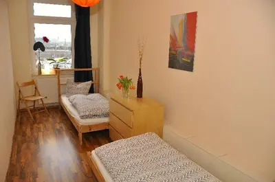 Ein Bett oder Betten in einem Zimmer der Unterkunft Dresden Altstadt/Neustadt 3 Raum Fewo L11