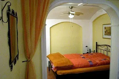 Ein Bett oder Betten in einem Zimmer der Unterkunft Ferienwohnung 