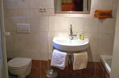 Ein Badezimmer in der Unterkunft Ferienwohnung 