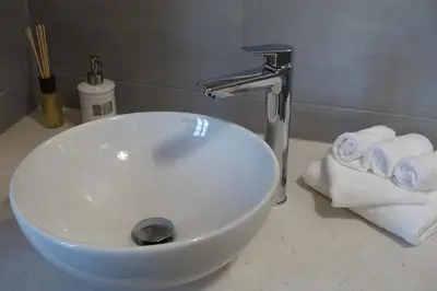 Ein Badezimmer in der Unterkunft Rittergut Rottewitz