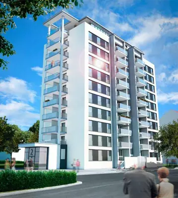 Das Gebäude in dem sich die Ferienwohnung befindet