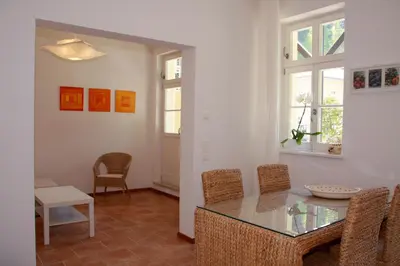 Ein Sitzbereich in der Unterkunft Villa Elise