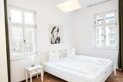 Ein Bett oder Betten in einem Zimmer der Unterkunft Villa Elise