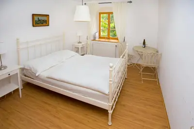 Ein Bett oder Betten in einem Zimmer der Unterkunft Weingut Mariaberg