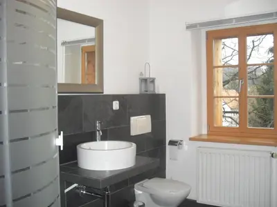 Ein Badezimmer in der Unterkunft Weingut Mariaberg