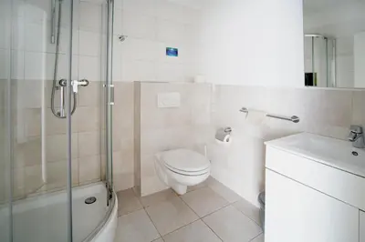 Ein Badezimmer in der Unterkunft Hostel Senftenberg
