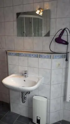 Ein Badezimmer in der Unterkunft Ferienwohnung Am Hegebusch