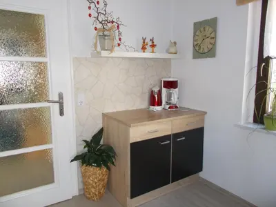 Küche/Küchenzeile in der Unterkunft Ferienwohnung Hoffmann