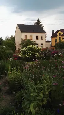 Ein Garten an der Unterkunft FeWo Strohbach