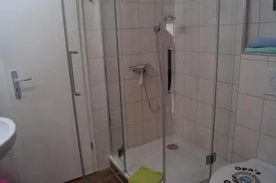 Ein Badezimmer in der Unterkunft Stadtflitzerbude