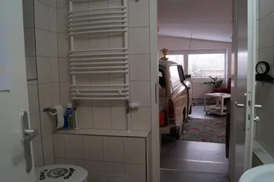 Ein Badezimmer in der Unterkunft Stadtflitzerbude